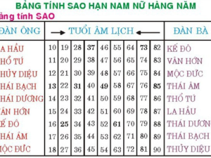 Xem sao chiếu mệnh 2025 theo tuổi gia chủ